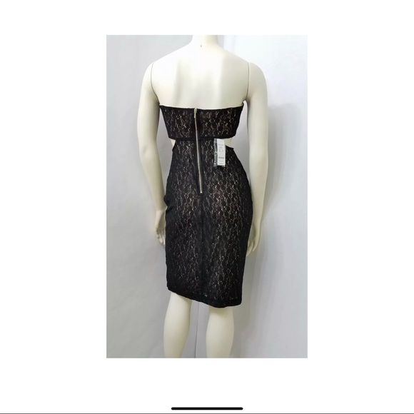 bebe NATASHA LACE CUT OUT DRESS SEXY COLOR BLACK SIZE S $79 - Picture 3 of 3